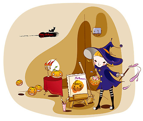 EPS 전신 여자 기념일 초등학생 어린이 일러스트 상상 호박 한명 서기 사람 소녀 이벤트 10대 판타지 축제 미술도구 할로윈 붓 빗자루 이젤 그림 마녀 캔버스 붓통 여자만 여자한명만 소녀만 국내일러스트 1 학생 채소 모션 청소년 청소도구 오브젝트 어린이만 파일형식 벡터