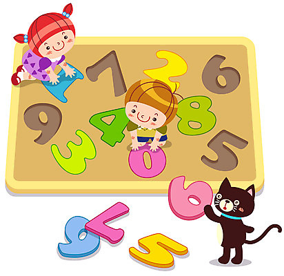 EPS 여자 어린이교육 교육 남자 초등학생 어린이 일러스트 교과목 놀이 사람 소녀 소년 두명 숫자 고양이 수학 퍼즐 수학교육 숫자공부 어린이만 국내일러스트 문자 학생 포유류 반려동물 학습 파일형식 벡터