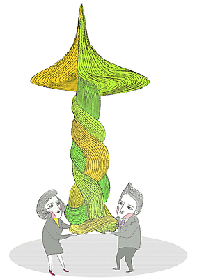 전신 PSD 여자 남자 화살표 일러스트 비즈니스 모션 페인터 추상 협력 서기 들기 사람 두명 마주보기 성장 업무 직장인 비즈니스맨 비즈니스우먼 작업실 동료 상승 포토샵 치마정장 업무성과 업무실적 국내일러스트 직업 컨셉 무늬 관계 페인팅 정장 치마 작업 결과 파일형식