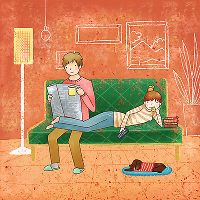 PSD 라이프스타일 커플 계절 여자 남자 행복 반려견 여유 겨울 거실 데이트 일러스트 페인터 휴식 디저트 전등 실내 사랑 사람 두명 소파 스탠드 강아지 국내일러스트 감정 음식 컨셉 의자 관계 페인팅 조명 내부 생활 반려동물 개 파일형식