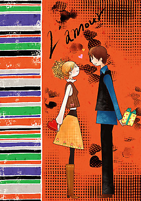 전신 PSD 라이프스타일 커플 계절 여자 남자 행복 겨울 일러스트 페인터 선물 사랑 사람 두명 거래 국내일러스트 감정 관계 페인팅 생활 파일형식