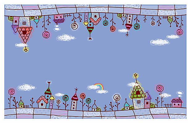 EPS 자연요소 구름 꽃 백그라운드 무지개 일러스트 안내 주택 알림판 이벤트 사람없음 야외 마을 공백 알림 국내일러스트 식물 건물 파일형식 벡터