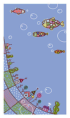 EPS 동물 척추동물 꽃 백그라운드 일러스트 상상 안내 주택 알림판 어류 이벤트 사람없음 건물 마을 해저 공백 물방울 알림 공기방울 미역 국내일러스트 식물 건축물 바닷속 수중동물 해조류 파일형식 벡터