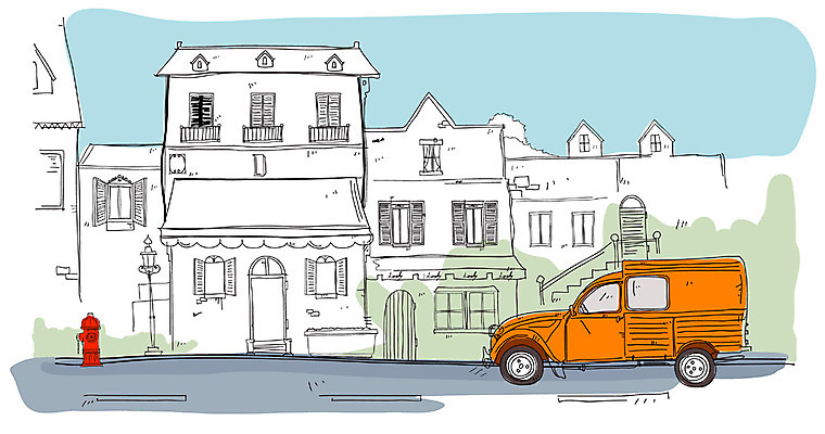 EPS 건축 백그라운드 일러스트 자동차 풍경 사람없음 야외 건물 도시 스케치 국내일러스트 건축물 육상교통 미술 파일형식 벡터