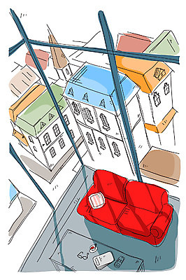 EPS 건축 안경 커피 백그라운드 쿠션 일러스트 창문 유리 탁자 실내 풍경 사람없음 건물 책 인테리어 소파 도시 국내일러스트 건축물 디자인 잡화 음료 가구 의자 재질 내부 파일형식 벡터