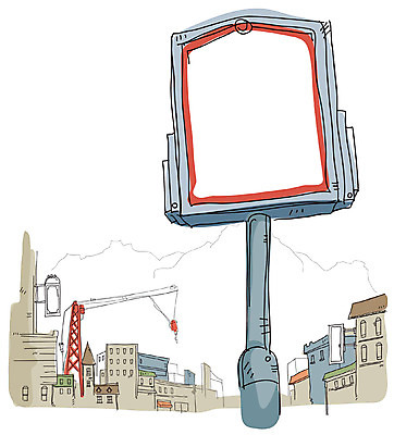 EPS 백그라운드 일러스트 거리 안내 간판 풍경 사람없음 야외 도시 표지판 스케치 알림 기중기 국내일러스트 알림판 미술 중장비 파일형식 벡터