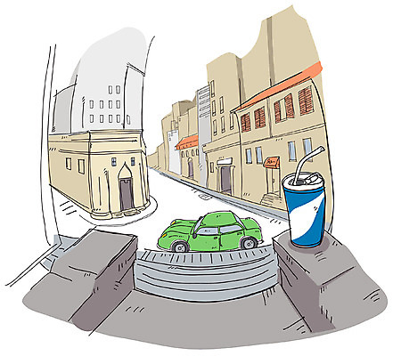 EPS 건축 도로 길 백그라운드 일러스트 교통시설 자동차 거리 풍경 사람없음 야외 건물 도시 캔 스케치 어안 국내일러스트 건축물 육상교통 교통 미술 시설 파일형식 벡터