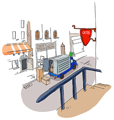 EPS 건축 도로 길 백그라운드 일러스트 교통시설 자동차 주택 풍경 사람없음 야외 건물 운송업 도시 이사 스케치 배송 주택가 이삿짐 국내일러스트 건축물 산업 육상교통 교통 미술 시설 파일형식 벡터