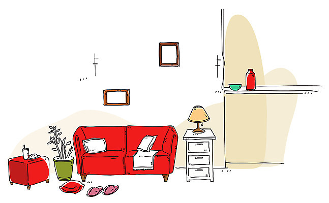 EPS 액자 백그라운드 거실 일러스트 전등 슬리퍼 실내 풍경 사람없음 장식 인테리어 소파 스탠드 도시 스케치 서랍장 국내일러스트 디자인 가구 신발 의자 조명 미술 내부 파일형식 벡터