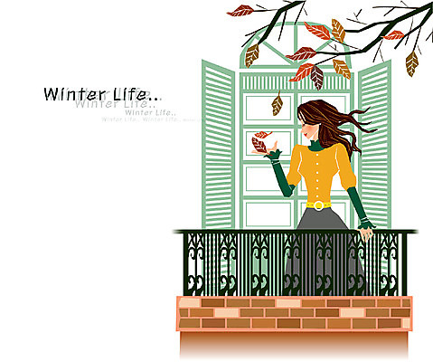 EPS 우먼라이프 라이프스타일 계절 여자 여유 낙엽 겨울 일러스트 창문 휴식 한명 사람 성인 라이프 생활 발코니 가을 나뭇가지 여자만 여자한명만 성인여자만 성인만 국내일러스트 나무 1 감정 컨셉 잎 파일형식 벡터