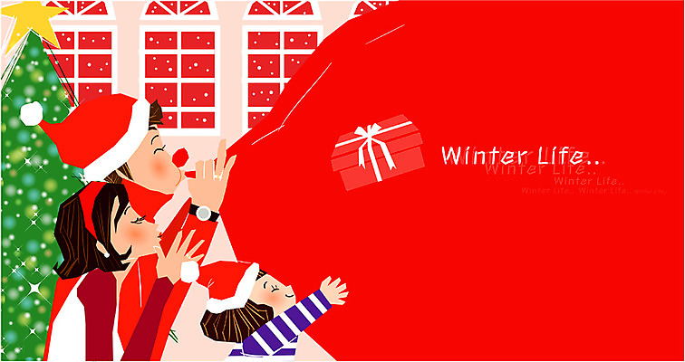 EPS 라이프스타일 계절 여자 남자 어린이 겨울 일러스트 창문 가족 실내 선물 사람 이벤트 라이프 생활 세명 크리스마스트리 화목 보따리 풍선불기 어린이만 국내일러스트 컨셉 크리스마스 관계 내부 불기 파일형식 벡터
