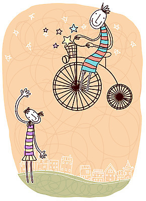 EPS 캐릭터 커플 여자 남자 별 데이트 일러스트 상상 하늘 사랑 사람 야외 두명 판타지 자전거 비행 상상캐릭터 일러캐릭터 자연요소 감정 관계 바이크 파일형식 벡터