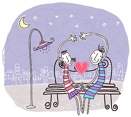 EPS 커플 공원 공공시설 여자 남자 백그라운드 가로등 벤치 데이트 일러스트 사랑 사람 야외 두명 야간 국내일러스트 자연요소 감정 의자 관계 시설 파일형식 벡터