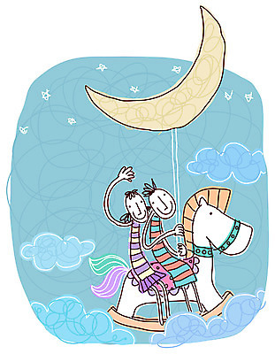 EPS 구름 캐릭터 커플 여자 남자 별 데이트 일러스트 상상 하늘 사랑 사람 야외 두명 판타지 달 목마 야간 상상캐릭터 일러캐릭터 자연요소 감정 관계 파일형식 벡터