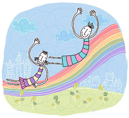 EPS 주간 구름 캐릭터 커플 여자 남자 백그라운드 무지개 데이트 일러스트 상상 사랑 사람 야외 두명 새싹 마을 미끄럼틀 상상캐릭터 일러캐릭터 자연요소 식물 감정 관계 놀이기구 파일형식 벡터