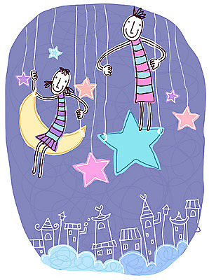 EPS 캐릭터 커플 여자 남자 별 백그라운드 데이트 일러스트 상상 사랑 사람 야외 두명 판타지 달 야간 그네 상상캐릭터 일러캐릭터 자연요소 감정 관계 파일형식 벡터