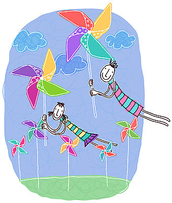 EPS 주간 구름 캐릭터 커플 여자 남자 데이트 일러스트 상상 사랑 사람 야외 두명 판타지 비행 바람개비 상상캐릭터 일러캐릭터 자연요소 감정 관계 파일형식 벡터