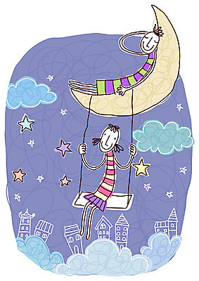 EPS 구름 캐릭터 커플 여자 남자 별 백그라운드 데이트 일러스트 상상 사랑 사람 야외 두명 판타지 달 야간 그네 상상캐릭터 일러캐릭터 자연요소 감정 관계 파일형식 벡터