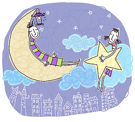EPS 구름 캐릭터 커플 여자 남자 별 백그라운드 데이트 일러스트 상상 휴식 사랑 사람 야외 두명 판타지 마을 달 램프 야간 상상캐릭터 일러캐릭터 자연요소 감정 컨셉 관계 조명 파일형식 벡터