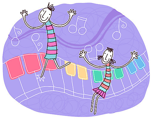 EPS 캐릭터 커플 여자 남자 백그라운드 음표 일러스트 상상 사랑 사람 두명 판타지 건반 즐거움 상상캐릭터 일러캐릭터 기호 감정 음악 관계 파일형식 벡터