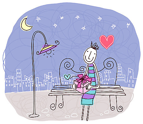 EPS 커플 공원 공공시설 남자 별 백그라운드 가로등 벤치 일러스트 선물 사랑 한명 사람 성인 야외 마을 달 하트 기다림 야간 남자만 남자한명만 성인남자만 성인만 국내일러스트 자연요소 모양 1 감정 의자 관계 모션 시설 파일형식 벡터