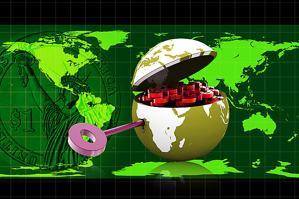 포토 JPG 해외이미지 컨셉 일러스트 비즈니스 상상 열쇠 추상 사람없음 초록색 세계 지구본 3D 흰색 사물함 오브젝트 잠금 투자 해외202004 해외포토 컬러 무늬 디지털합성 보안 파일형식