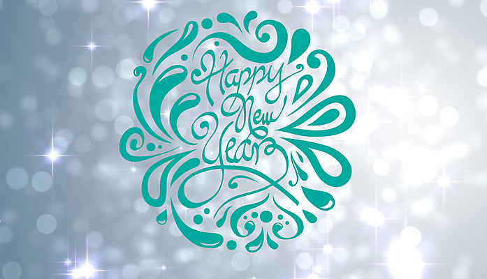 포토 JPG 해외이미지 디자인 사람없음 컴퓨터그래픽 파란색 빛 반짝임 디지털 회색 메시지 소프트포커스 해피뉴이어 해외202004 해외포토 컬러 모션 촬영기법 그래픽 새해인사 파일형식