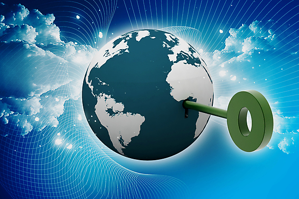 포토 JPG 해외이미지 컨셉 일러스트 비즈니스 상상 열쇠 추상 사람없음 파란색 세계 지구본 3D 흰색 사물함 오브젝트 잠금 투자 해외202004 해외포토 컬러 무늬 디지털합성 보안 파일형식