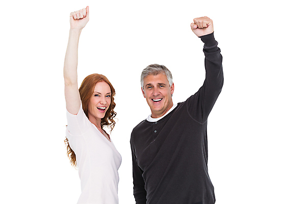 포토 JPG 해외이미지 백인 커플 여자 남자 행복 중년 50대 응원 성공 사람 성인 두명 캐주얼 30대 스웨터 흰배경 흥분 빨간머리 필승 해외202004 해외포토 서양인 헤어스타일 옷 감정 백그라운드 컨셉 상의 관계 장년 흰색 우승 파일형식