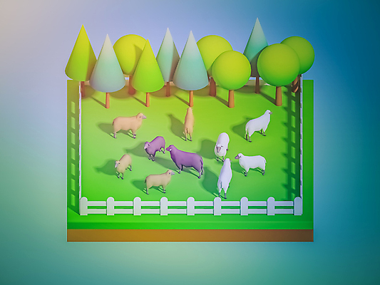 포토 JPG 해외이미지 나무 무료이미지 백그라운드 사람없음 초록색 양 양떼 아이소메트릭 나무울타리 목축지 양떼목장 해외202004 해외포토 식물 컬러 포유류 울타리 목장 파일형식 무료콘텐츠