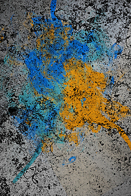 포토 JPG 해외이미지 벽 백그라운드 일러스트 사람없음 컴퓨터그래픽 파란색 노란색 검은색 페인트 얼룩 옛날 해외202004 해외포토 컬러 그래픽 파일형식