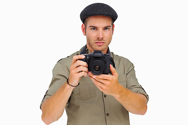 포토 JPG 해외이미지 백인 응시 남자 한명 들기 상반신 20대 성인 취미 앞모습 사진촬영 잡기 사진사 흰배경 성인남자한명만 해외202004 해외포토 서양인 1 시선 뷰포인트 백그라운드 모션 사람 청년 촬영 흰색 작가 남자한명만 성인남자만 파일형식