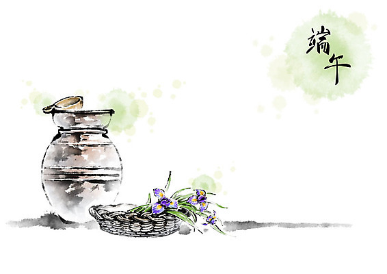 PSD 명절 일러스트 재료 캘리그라피 붓터치 사람없음 바구니 한자 항아리 준비 번짐 바가지 단오 창포 국내일러스트 식물 문자 전통 기념일 도자기 파일형식 효과