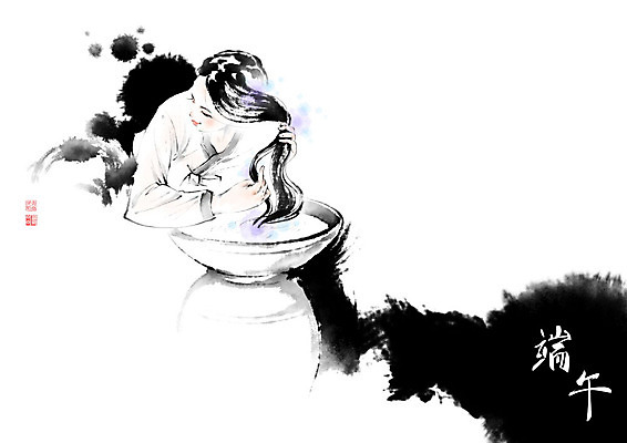 PSD 여자 명절 일러스트 캘리그라피 붓터치 한명 성인 물 머리카락 한자 항아리 한복 번짐 머리감기 단오 창포 성인여자한명만 국내일러스트 자연요소 식물 문자 1 한국전통 전통 기념일 사람 머리 청결 도자기 전통의상 여자한명만 성인여자만 파일형식 효과