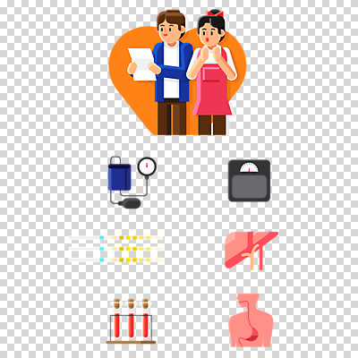 편집 편집이미지 여자 남자 의학 건강 누끼 성인 두명 소화기관 혈액 간 체중계 위장 혈압계 PNG 건강검진 소변검사 성인만 편집소스 의료기기 사람 장기_의학 검사_조사 혈압 파일형식