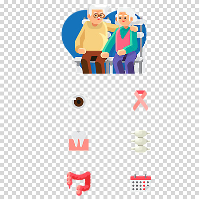 편집 편집이미지 여자 할아버지 노년 남자 할머니 의학 건강 누끼 두명 달력 치아 척추 대장 유방암 PNG 건강검진 안구 편집소스 뼈 사람 성인 신체부위 소화기관 장기_의학 검사_조사 암 파일형식