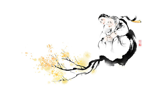 PSD 나무 여자 노년 할머니 잎 일러스트 캘리그라피 포옹 붓터치 손녀 사랑 두명 나뭇가지 한복 번짐 낙관 여자만 국내일러스트 식물 한국전통 감정 안기 사람 성인 전통의상 손주 파일형식 효과