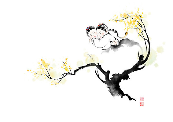 PSD 나무 여자 어린이 잎 일러스트 캘리그라피 포옹 붓터치 사랑 소녀 두명 친구 나뭇가지 한복 자매 번짐 낙관 소녀만 국내일러스트 식물 한국전통 감정 가족 관계 안기 사람 전통의상 여자만 어린이만 파일형식 효과