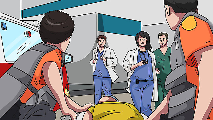 여자 남자 일러스트 청진기 여러명 성인 환자 의료진 의사 응급 조끼 구급차 구조원 수술복 응급구조 응급상황 응급환자 환자수송 성인만 국내일러스트 AI파일 직업 다수 의학 의료기기 자동차 사람 외투 긴급 가운 파일형식 벡터