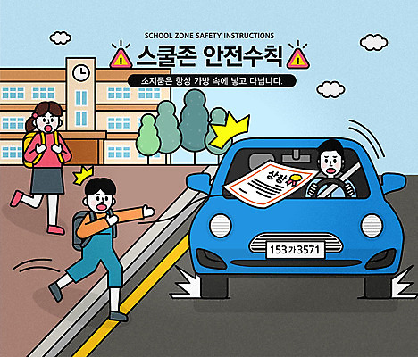 전신 여자 교육 남자 어린이 가방 일러스트 자동차 사람 소녀 소년 상반신 성인 세명 놀람 차도 정지 위험 상패 안전수칙 소지품 스쿨존 어린이보호구역 에듀 에듀케이션 매뉴얼 스쿨팩 국내일러스트 AI파일 잡화 감정 도로 육상교통 컨셉 모션 표정 안전 상_우승 오브젝트 보호구역 파일형식 벡터
