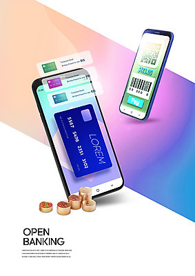 PSD 편집이미지 사람없음 스마트폰 컬러풀 동전 신용카드 스마트 바코드 결제 편리함 모바일뱅킹 체크카드 카피스페이스 스마트페이 오픈뱅킹 이미지편집 컬러 컨셉 돈 금융 핸드폰 스마트기기 공백 뱅킹 파일형식