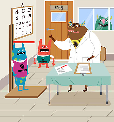 캐릭터 교육 일러스트 창문 학교 상상 사람없음 스쿨라이프 즐거움 키재기 신체검사 건강검진 몬스터 보건실 시력검사표 양호선생님 에듀 에듀케이션 안경낌 스쿨팩 국내일러스트 일러캐릭터 AI파일 라이프스타일 감정 안경 의학 교사 측정 검사_조사 키_신체 파일형식 벡터