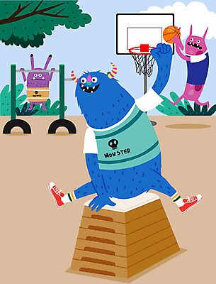 캐릭터 교육 일러스트 학교 상상 농구 사람없음 운동 스쿨라이프 점프 즐거움 체육시간 농구대 철봉 뜀틀 몬스터 에듀 에듀케이션 스쿨팩 국내일러스트 일러캐릭터 AI파일 라이프스타일 감정 스포츠용품 모션 수업 건강 구기 골대 파일형식 벡터