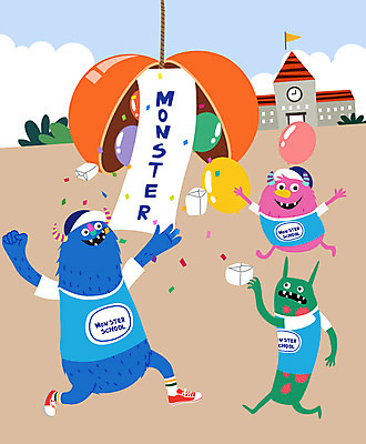 캐릭터 교육 일러스트 학교 상상 사람없음 스쿨라이프 운동장 던지기 즐거움 풍선 체육대회 몬스터 박터트리기 에듀 에듀케이션 스쿨팩 국내일러스트 일러캐릭터 AI파일 라이프스타일 감정 스포츠시설 모션 공간 체육 대회 파일형식 벡터