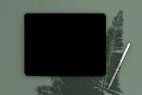 PSD 편집이미지 프레임 그림자 사람없음 초록색 스마트기기 태블릿 3D소스 3D 공간 흰색 입체 디지털합성 오브젝트 터치펜 목업 편집소스 편집3D 컬러 전자제품 펜 파일형식