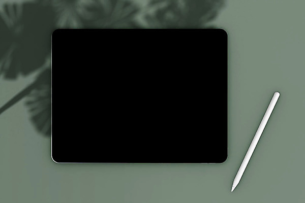 PSD 편집이미지 프레임 그림자 사람없음 초록색 스마트기기 태블릿 3D소스 3D 공간 흰색 입체 디지털합성 오브젝트 터치펜 목업 편집소스 편집3D 컬러 전자제품 펜 파일형식