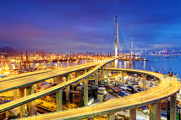 포토 JPG 해외이미지 무료이미지 바다 야경 비즈니스 사람없음 항구 화물 도시 컨테이너 무역 상업 포트 타운 터미널 가교 해외202004 해외포토 건축물 산업 교통시설 운송업 야간 파일형식 무료콘텐츠 풍경_경치