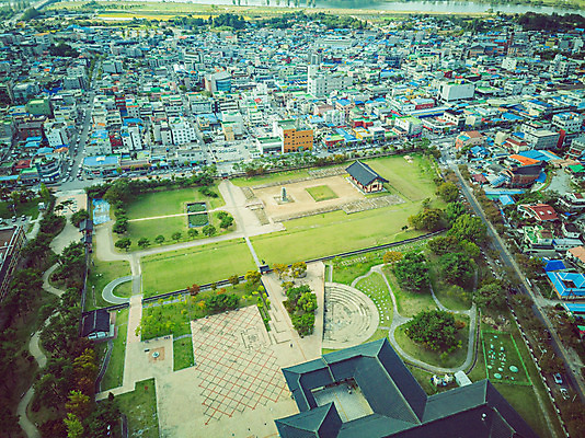 포토 JPG 주간 여행 한국 풍경 사람없음 야외 하이앵글 가을 항공촬영 국내여행 부여 부여정림사지 전경 국내포토 자연요소 계절 아시아 뷰포인트 충청남도 파일형식 탑뷰