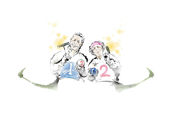 PSD 모자 여자 할아버지 노년 남자 할머니 일러스트 캘리그라피 공 놀이 붓터치 들기 사람 경기 두명 노후 운동 게임 번짐 게이트볼 노인만 게이트볼스틱 국내일러스트 잡화 스포츠 모션 건강 성인 구기 성인만 파일형식 효과