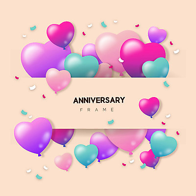 일러스트 프레임 이벤트 사람없음 하트 축하 하트풍선 베이지색 프레임일러스트 국내일러스트 AI파일 모양 컬러 컨셉 풍선 파일형식 벡터
